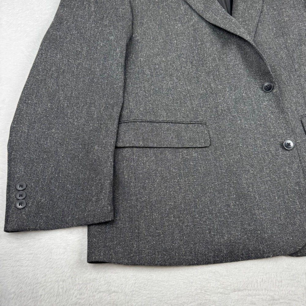 Oak Hill Blazer Men 2XL 50/52R Gray 2-Button Heathered Sport Coat XXL Jacket DXL - Picture 3 of 16